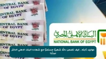 عوائد ثابتة.. كيف تضمن دخلًا شهريًا مستمرًا مع شهادة البنك الأهلي الأكثر أمانًا؟